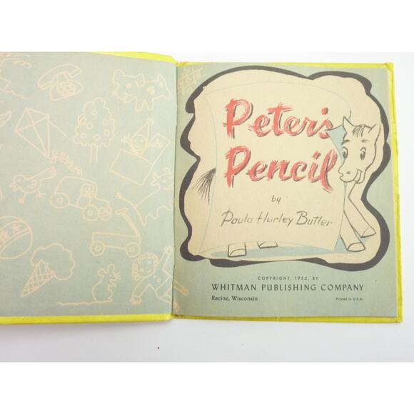 Peter's Pencil Childs Book by Paula Hurley Butler Whitman Tell A Tale - Picture 2 of 10